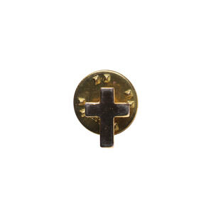 Miniature Gold Tone Cross Small Lapel Pin - 1/2 Inches Long
